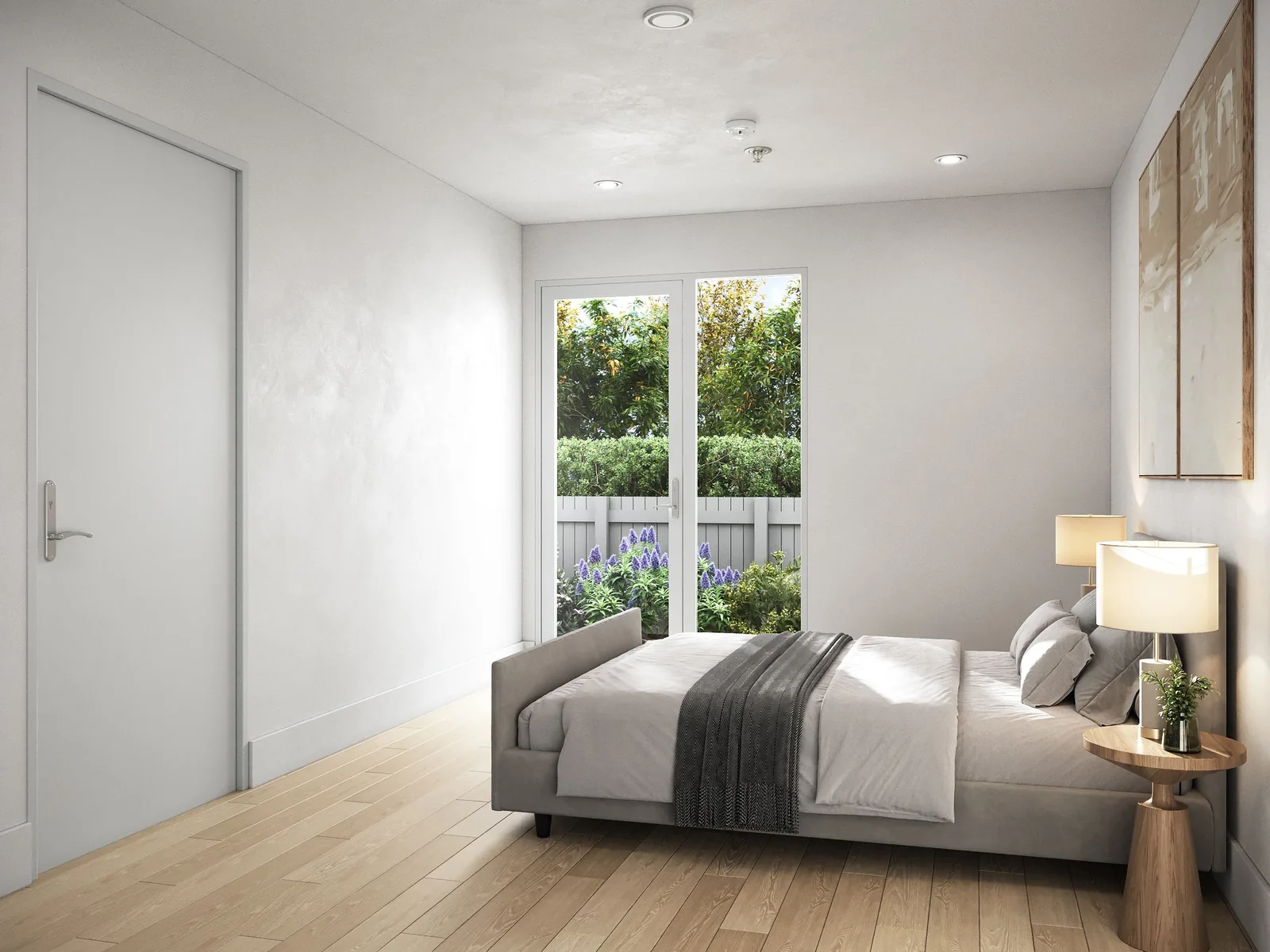 A participant bedroom in the Lalor home